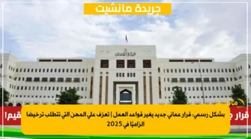 بشكل رسمي قرار عماني جديد يغير قواعد العمل تعرّف على المهن التي تتطلب ترخيصًا إلزاميًا في 2025 1